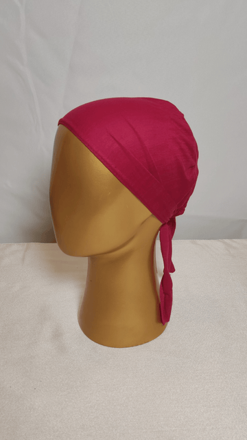 Plain Tie Back Cap  - Scarlet Bloom